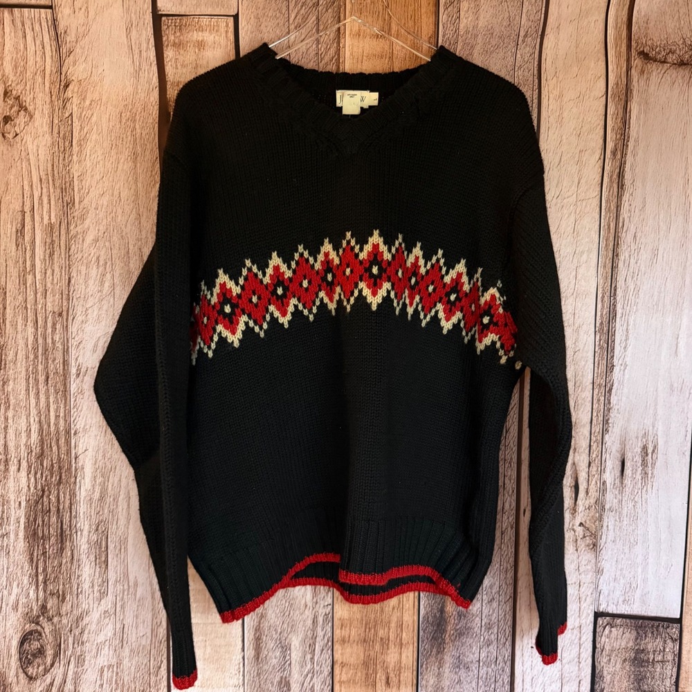 J.Crew Sweater Wool Vintage 90s Heritage Preppy Winter Cabincore Old Money Large